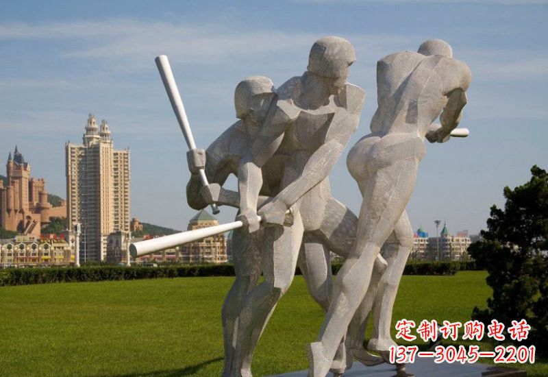 广西棒球雕塑象征着美好回忆