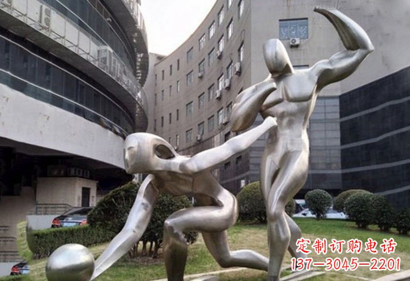 广西不锈钢保龄球雕塑——精美绝伦