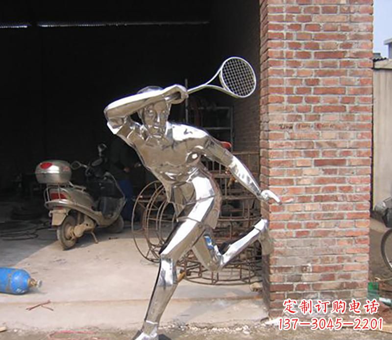 广西不锈钢羽毛球雕塑
