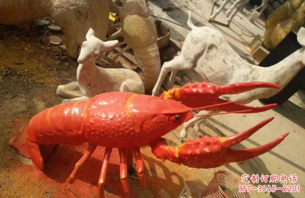 广西不锈钢大龙虾雕塑1