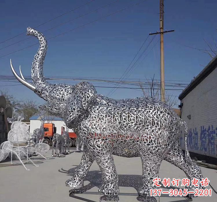 广西不锈钢大象雕塑