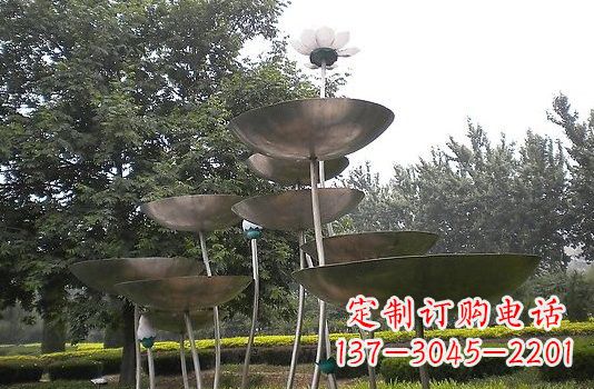 广西不锈钢大型荷叶雕塑