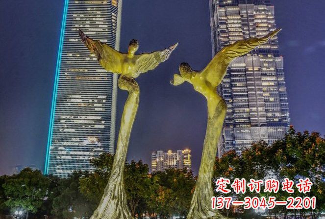 广西不锈钢大型天使雕塑一种极具震撼力的艺术之作