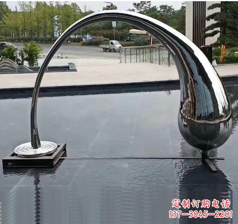 广西不锈钢大型水滴雕塑让艺术融入生活