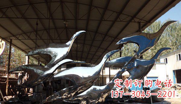 广西不锈钢大雁雕塑给环境带来生机