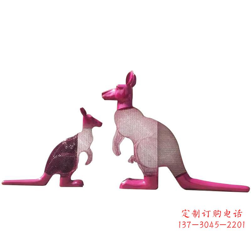 广西不锈钢袋鼠雕塑——传承澳大利亚文化