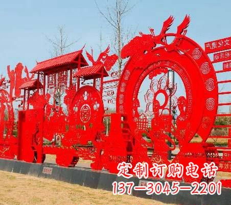 广西不锈钢党旗雕塑——缅怀先烈、继续前进