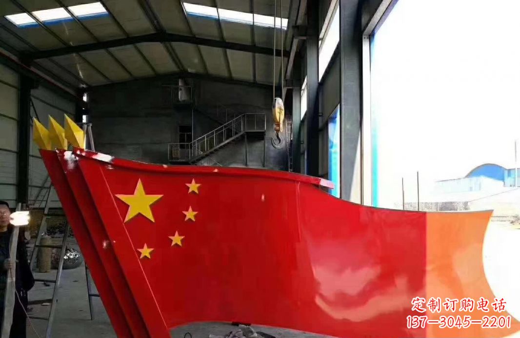 广西不锈钢党旗雕塑象征着中国共产党的伟大