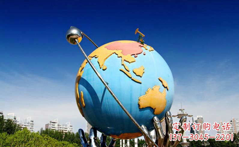 广西不锈钢地球仪雕塑精致的艺术之作