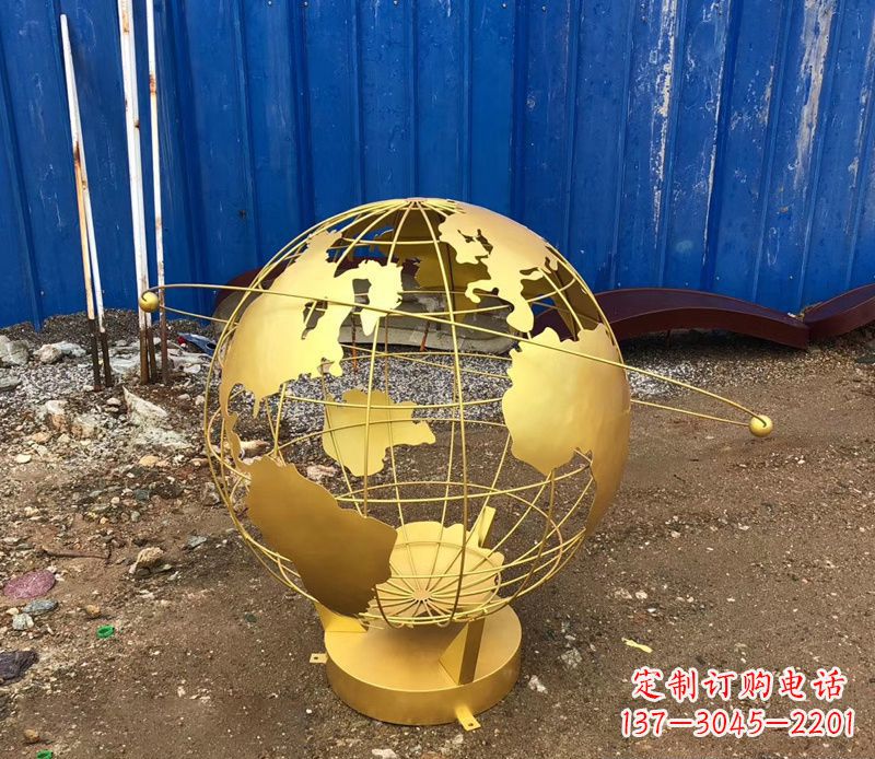广西精美不锈钢地球仪雕塑