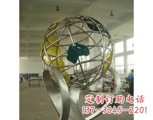 广西不锈钢地球仪雕塑以艺术美化景观
