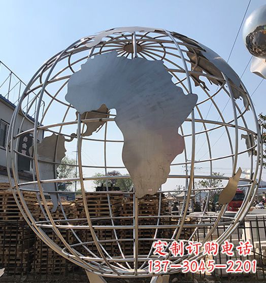 广西不锈钢地球仪雕塑精美的艺术作品