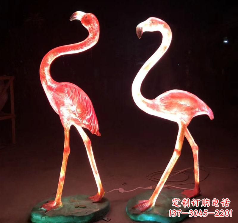 广西不锈钢火烈鸟绚丽多彩的艺术品
