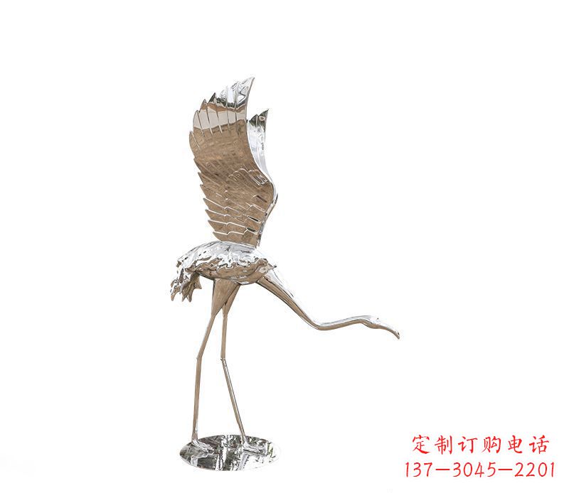 广西不锈钢火烈鸟雕塑灿烂耀眼的艺术之作