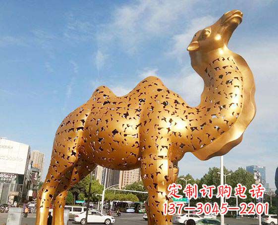 广西不锈钢锻造骆驼雕塑