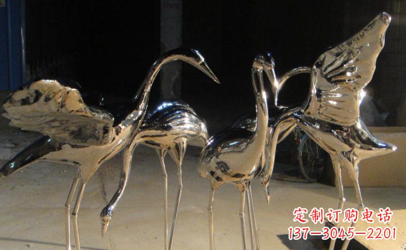 广西仙鹤雕塑不锈钢锻造的精美艺术