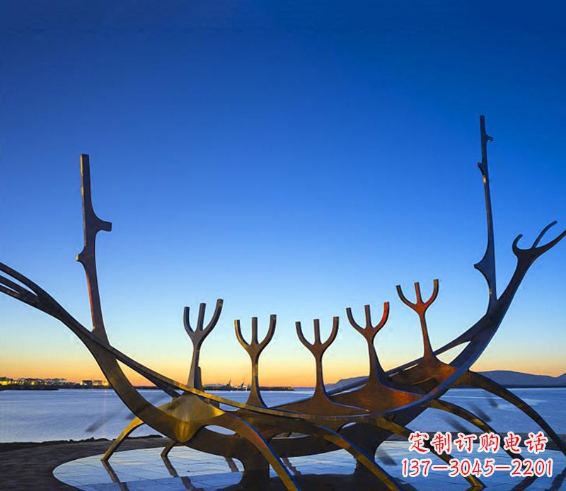 广西帆船雕塑精致的海洋艺术品