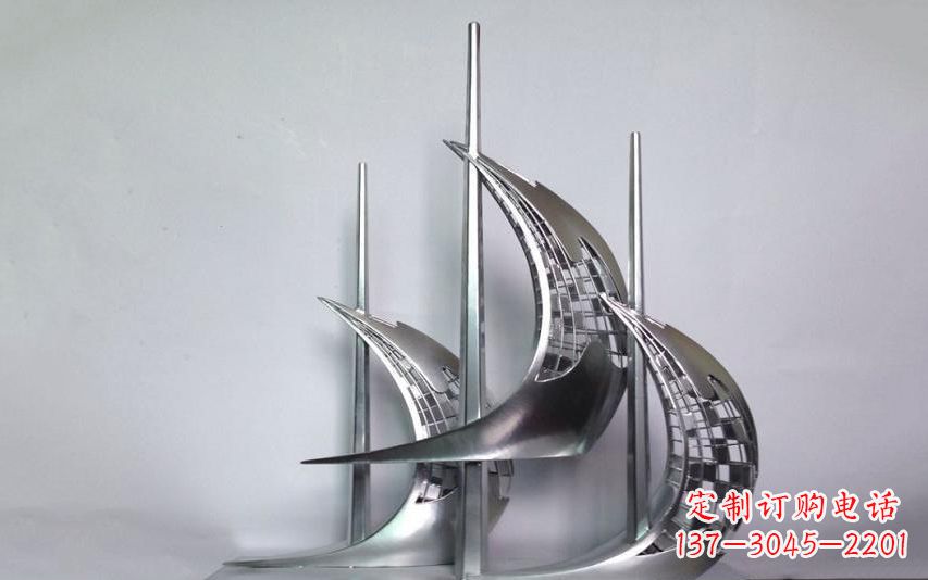 广西不锈钢帆船雕塑——海洋之旅的象征