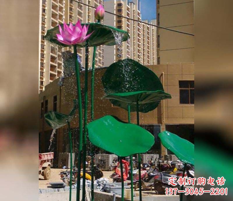 广西不锈钢仿真荷花雕塑