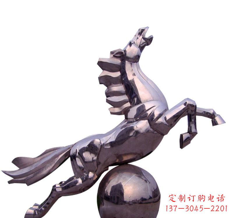 广西不锈钢飞马城市雕塑象征城市新生
