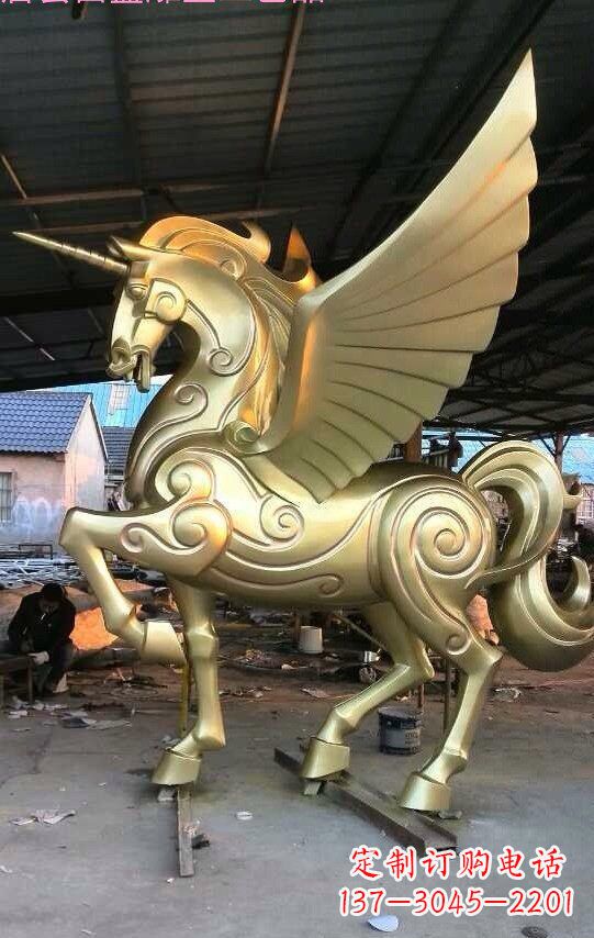 广西不锈钢独角兽雕塑铸造精美绝伦