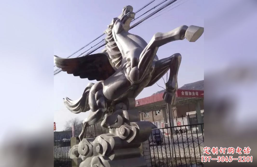 广西不锈钢飞马雕塑精致美观的艺术作品
