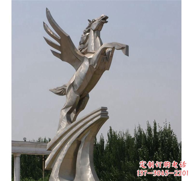 广西不锈钢飞马雕塑精美雕塑艺术