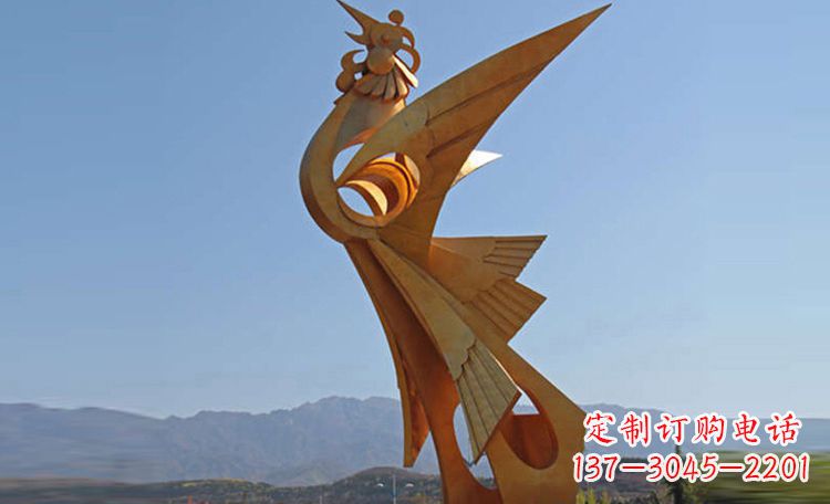 广西不锈钢凤凰雕塑,给环境增添灵动之美