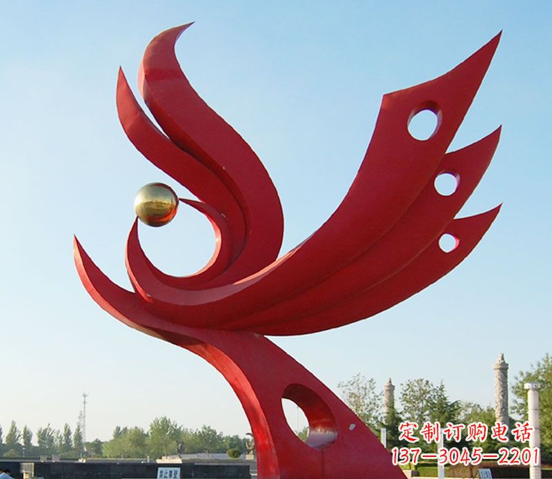 广西不锈钢凤凰雕塑——传承千百年传统文化
