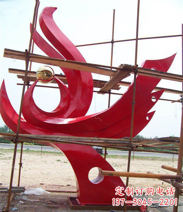 广西凤凰展翅高飞——不锈钢凤凰明珠广场景观雕塑