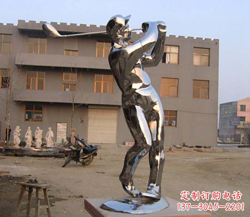 广西高尔夫雕塑一种不锈钢制作的艺术品