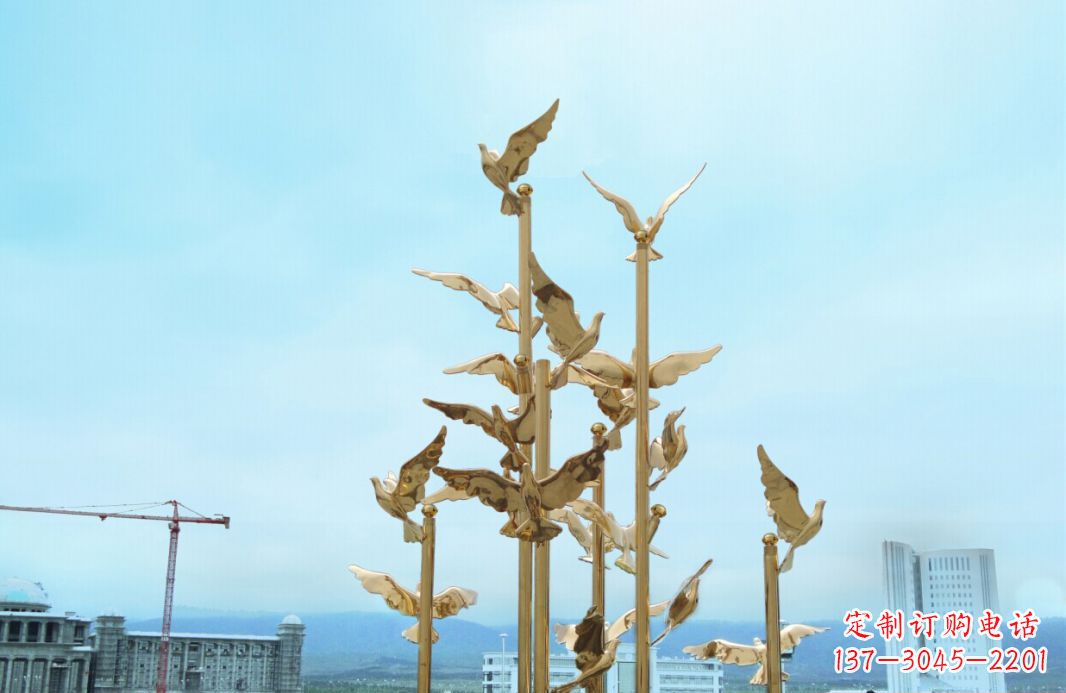 广西鸽子雕塑,传承着美好的历史