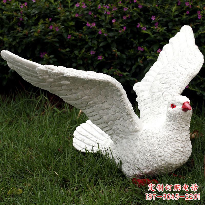 广西不锈钢鸽子雕塑象征和平与美好