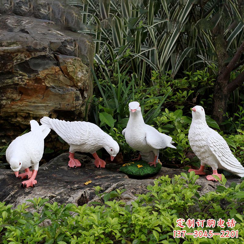广西不锈钢鸽子立体雕塑精美雕塑点缀美好生活