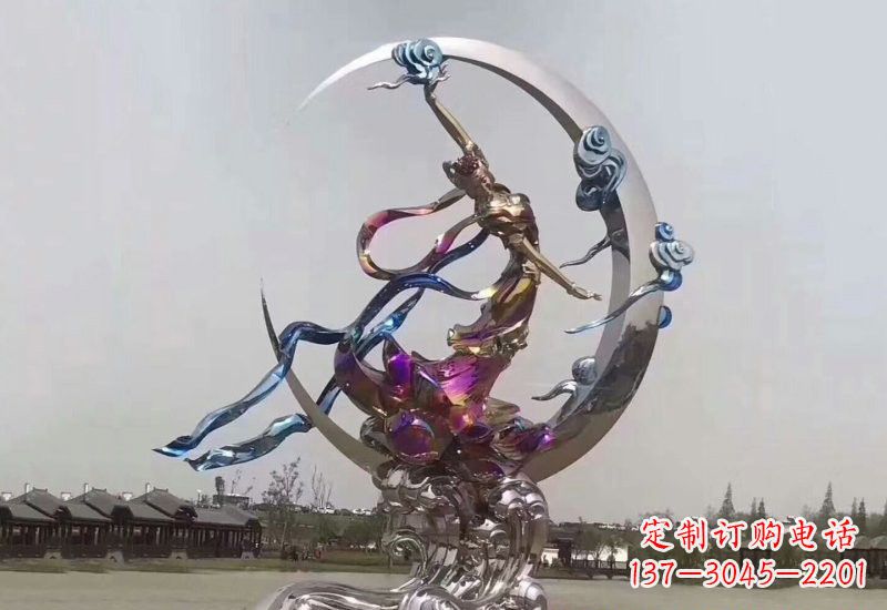 广西不锈钢嫦娥奔月雕塑
