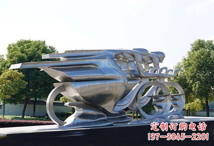 广西不锈钢自行车雕塑——精美绝伦