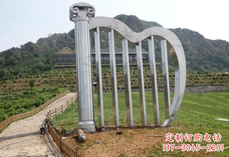 广西不锈钢竖琴雕塑一曲轻柔的旋律