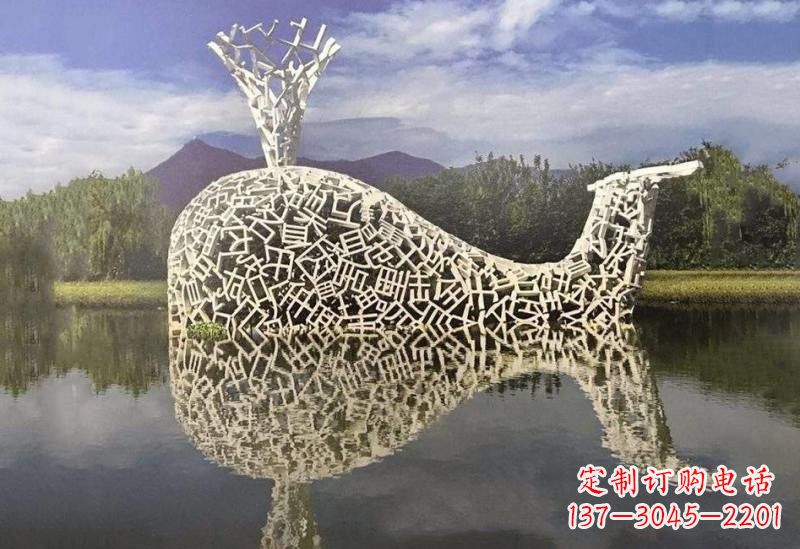 广西不锈钢鲸鱼雕塑令人惊叹的艺术之作