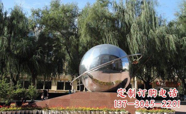 广西不锈钢地球雕塑——缅怀美好家园