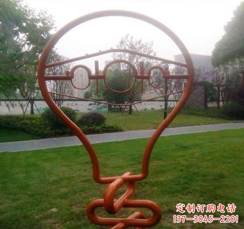 广西不锈钢灯泡雕塑点亮城市之美