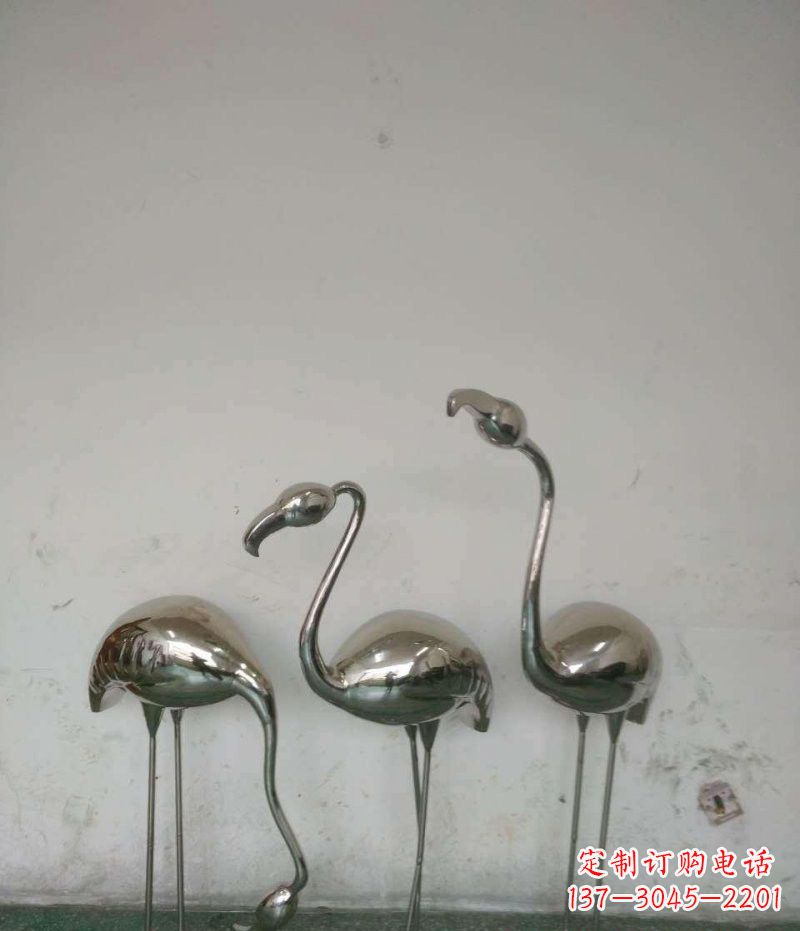 广西不锈钢火烈鸟雕塑精美的艺术之作
