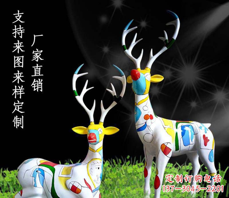 广西不锈钢动物雕塑——小鹿