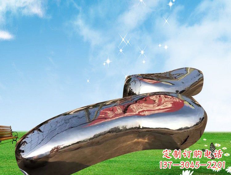 广西精美的不锈钢鹅卵石雕塑