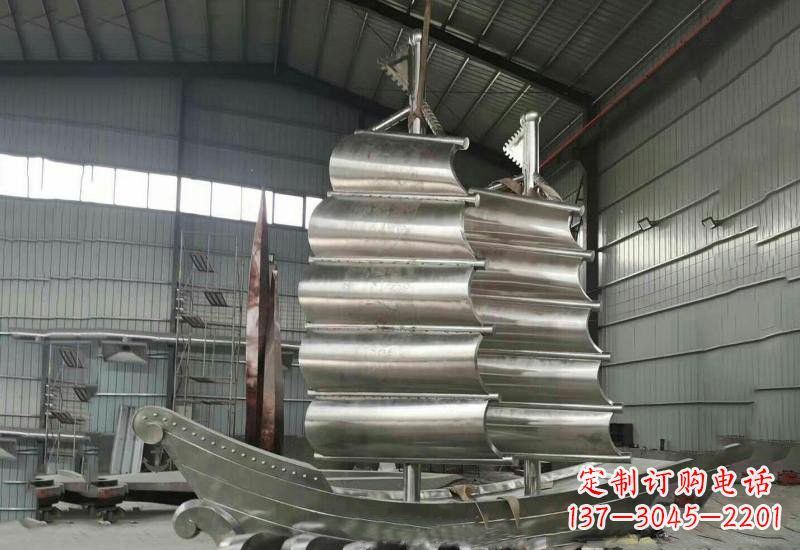 广西不锈钢帆船雕塑美丽的海洋艺术