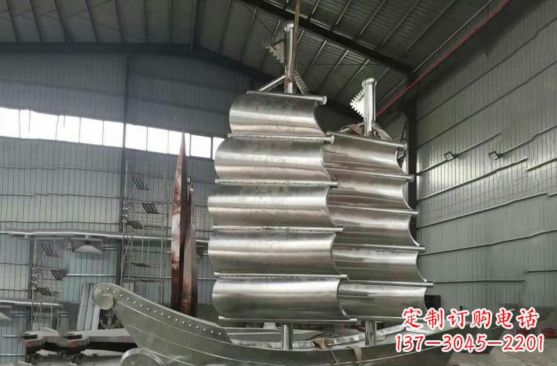 广西不锈钢帆船雕塑海洋的象征