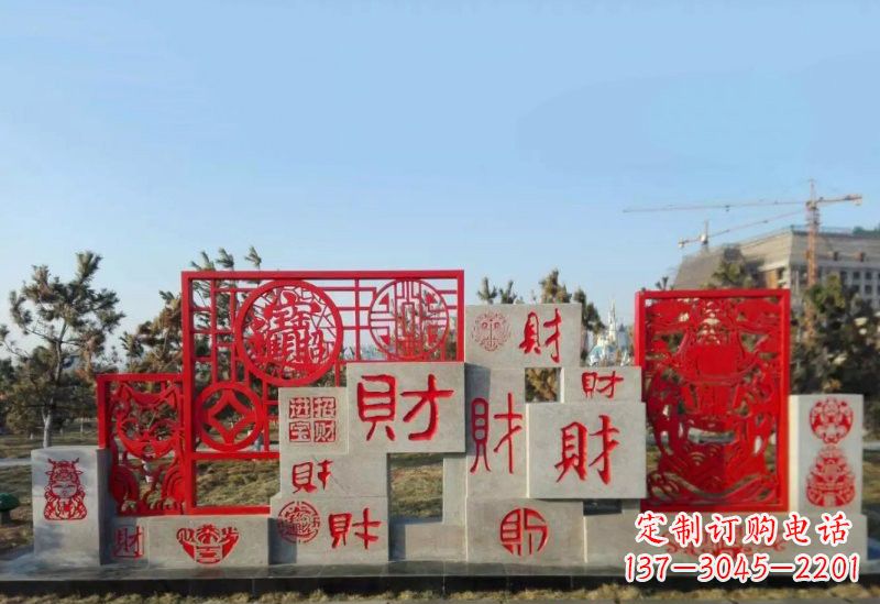 广西不锈钢福禄寿雕塑象征着美好生活
