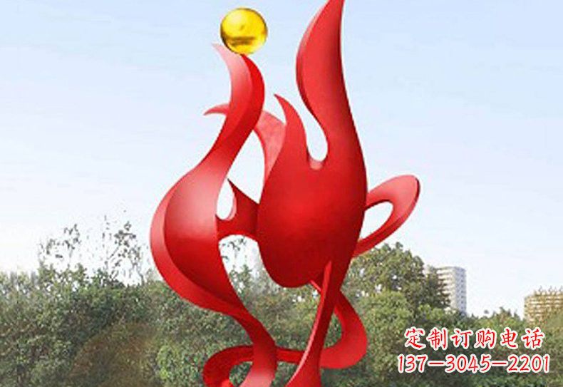 广西不锈钢凤凰雕塑——象征着古代神兽的传奇