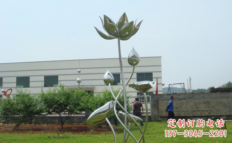 广西不锈钢荷花雕塑