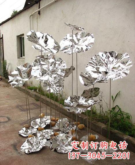 广西不锈钢荷叶雕塑——精美绝伦
