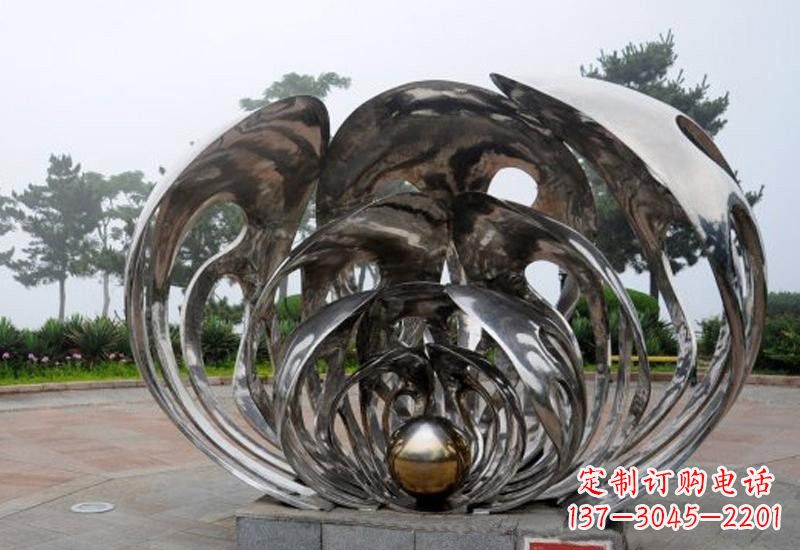 广西不锈钢贝壳雕塑海洋风情的精美礼赞